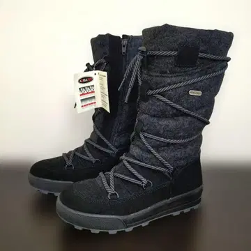 미사용 ATTIBATEX 소가죽 방수 따뜻한 스노우 부츠 롱