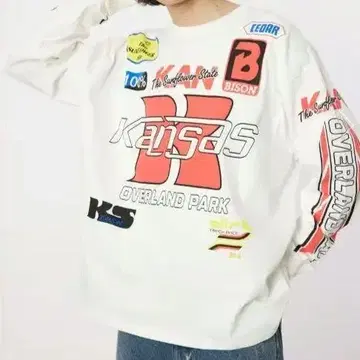 RODEO CROWNS WIDE BOWL 긴팔 티셔츠 L 화이트