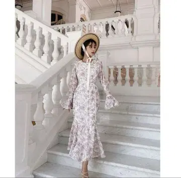 eimy istoire Amanda flower 머메이드 원피스
