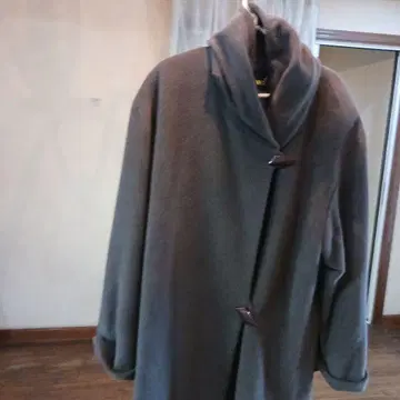 EMCHARIOT 그레이 숄카라 롱 코트