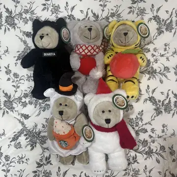 [ Starbucks ] 베어리스타 봉제 인형 세트