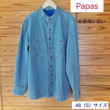 Papas 노카라 자켓 파파스 데님 자켓