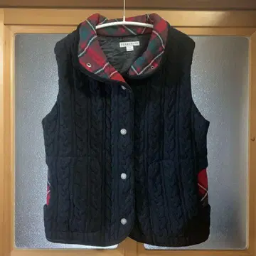 하자품 Pendleton 펜들턴 니트 베스트 체크 사이즈 M