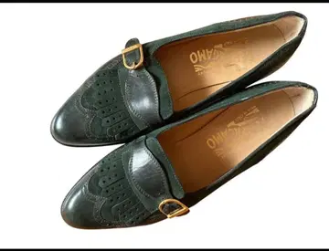 Ferragamo 페라가모 다크 그린 프린지 로퍼 5 51/2