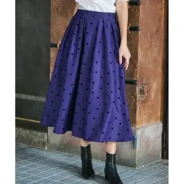 DRESSTERIOR 플로키 도트 턱 스커트