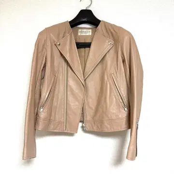 [ 스트로베리 필드 ] 귀한 색상 베이지 라이더스 가죽 자켓