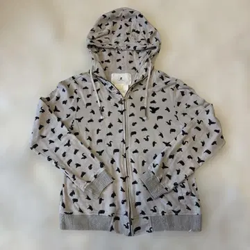 ANREALAGE 핸드사인 올 패턴 집업 후드티 단종품