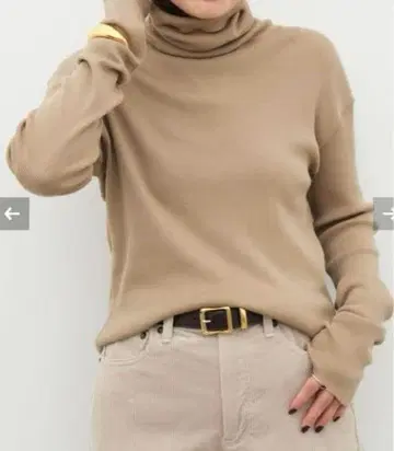 Deuxieme Classe 추가 rib 터틀 베이지 미사용 새상품