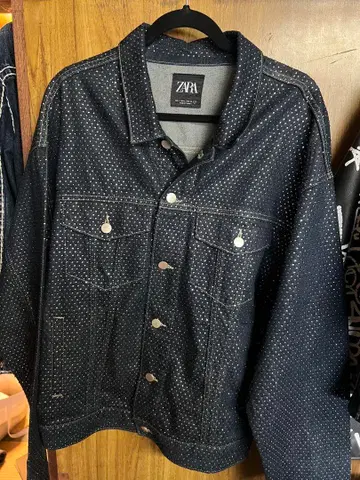ZARA 자라 큐빅 반짝반짝 데님 자켓 L