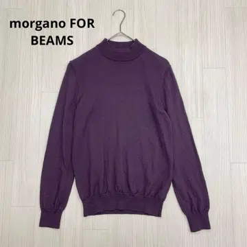 morgano FOR BEAMS 모크넥 울 니트 스웨터