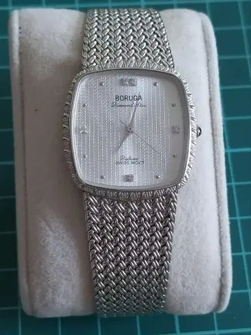 BORUGA 스퀘어 쿼츠 손목시계 HR-001M