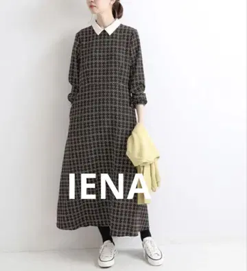 IENA 클레릭 프린트 원피스