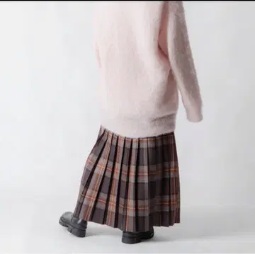 오닐 오브 더블린 맥시 길이 체크 플리츠 랩스커트 랩 스커트