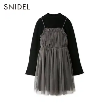 SNIDEL 레이어드 니트 드레스