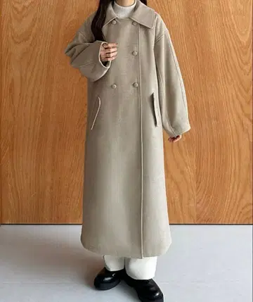 callautia 스텐 칼라 롱 코트