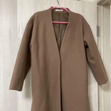 브라운 노카라 롱 코트