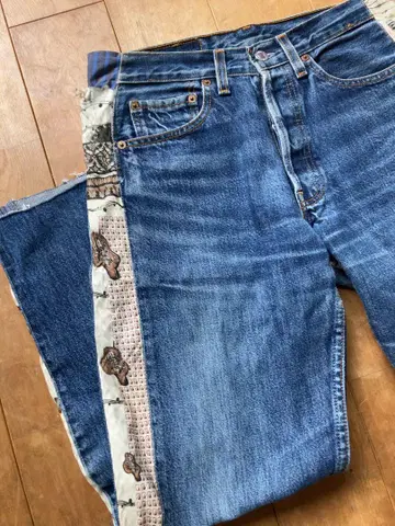 리바이스 501 샘플 리메이크 데님 청바지