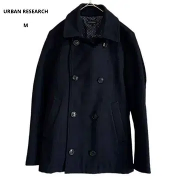 ( 853 ) URBAN RESEARCH 울 더블 브레스트 피 코트 M