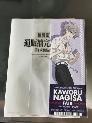 에반게리온 EVANGELION 나기사 카오루 단책 엽서 클리어 파일