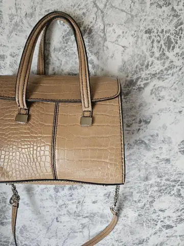 [새상품급] ZARA 악어 엠보싱 2way 핸드백/숄더백 베이지