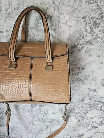 [새상품급] ZARA 악어 엠보싱 2way 핸드백/숄더백 베이지