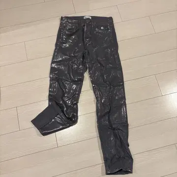 ZARA 메탈릭 데님 사이즈 34