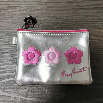 MARY QUANT 마리콴트 파우치 실버 플라자