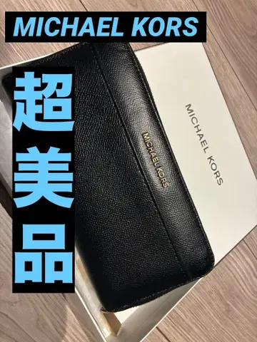[ 새상품급 ] MICHAEL KORS 블랙 가죽 장지갑