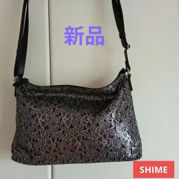 SHiME 2way 백 블랙 실버 숄더 사선 크로스 파티