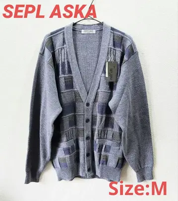 SEPLASKA 가디건 SizeM 그레이 입체 편직 일본제
