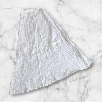 뷰티 앤 유스 롱 스커트 S 그레이 린넨 100% 맥시 길이