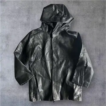 90sarchive yuji yamada 후드 소가죽 라이더 자켓