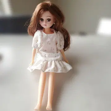 리카짱 인형 본체 꽃무늬 드레스