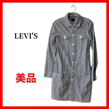 LEVI'S 리바이스 스트라이프 셔츠 원피스 롱 셔츠 B1339