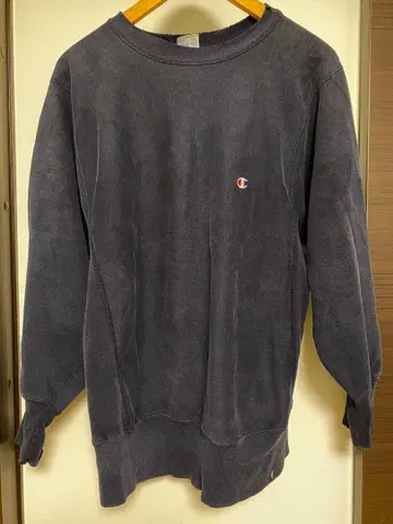 90s USA 챔피온 리버스 위브 맨투맨 L 블랙 약간의 오염 있음