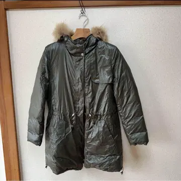 트랜스워크 올리브 그린 롱 다운 자켓 리버서블