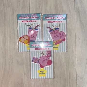 커비 아크릴 키링 3개 세트