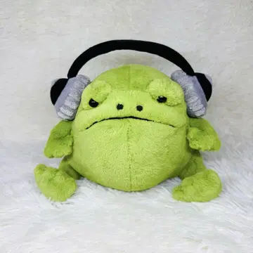 레어 새상품급 JELLYCAT 제리캣 개구리 헤드폰 봉제 인형