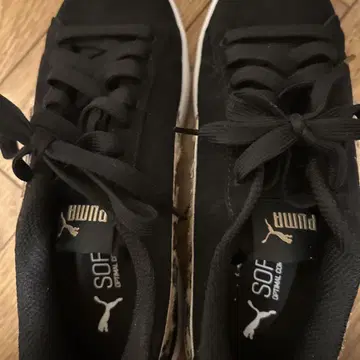 PUMA 블랙 레오파드 무늬 여성용 스니커즈