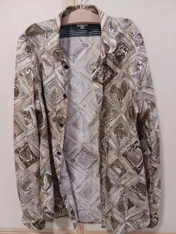 Paul Smith 기하학 패턴 긴팔 셔츠 L