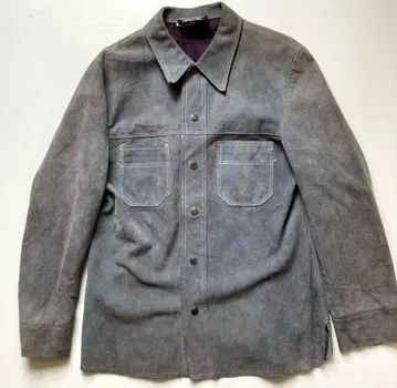 vintage sears hands off leather shirt