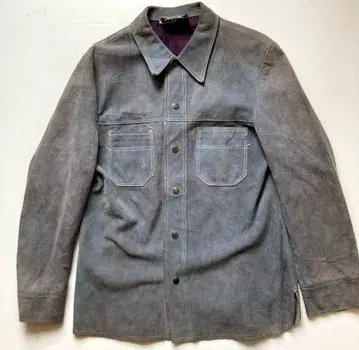 vintage sears hands off leather shirt ey