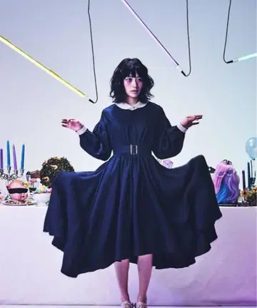 hazama 하라마 2019-20AW 경년진가의 원피스 네이비