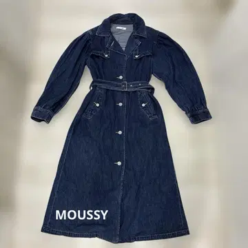 MOUSSY 데님 벨트 코트