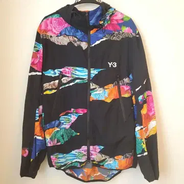 컨디션 최상 Y-3 꽃무늬 그래픽 나일론 후드티 오버 사이즈