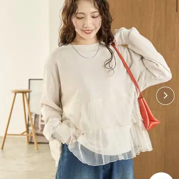 새상품급 튤 도킹 와플 풀오버