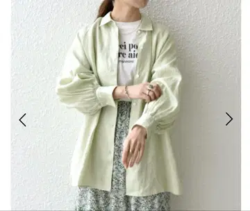 SHIPS any 스트라이프 오버 사이즈 셔츠 오가닉 린넨 100