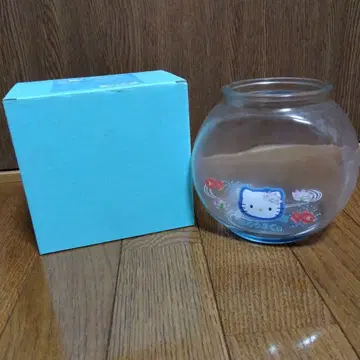 헬로키티 금붕어 어항 유리 용기 쇼와 레트로 산리오