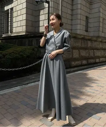 AMERI 쇼트 탑 스커트 드레스