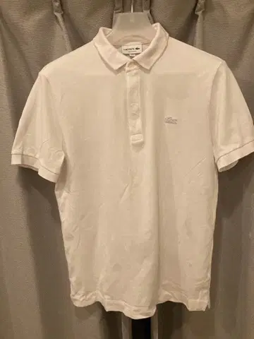 LACOSTE 화이트 피케 셔츠 US M
